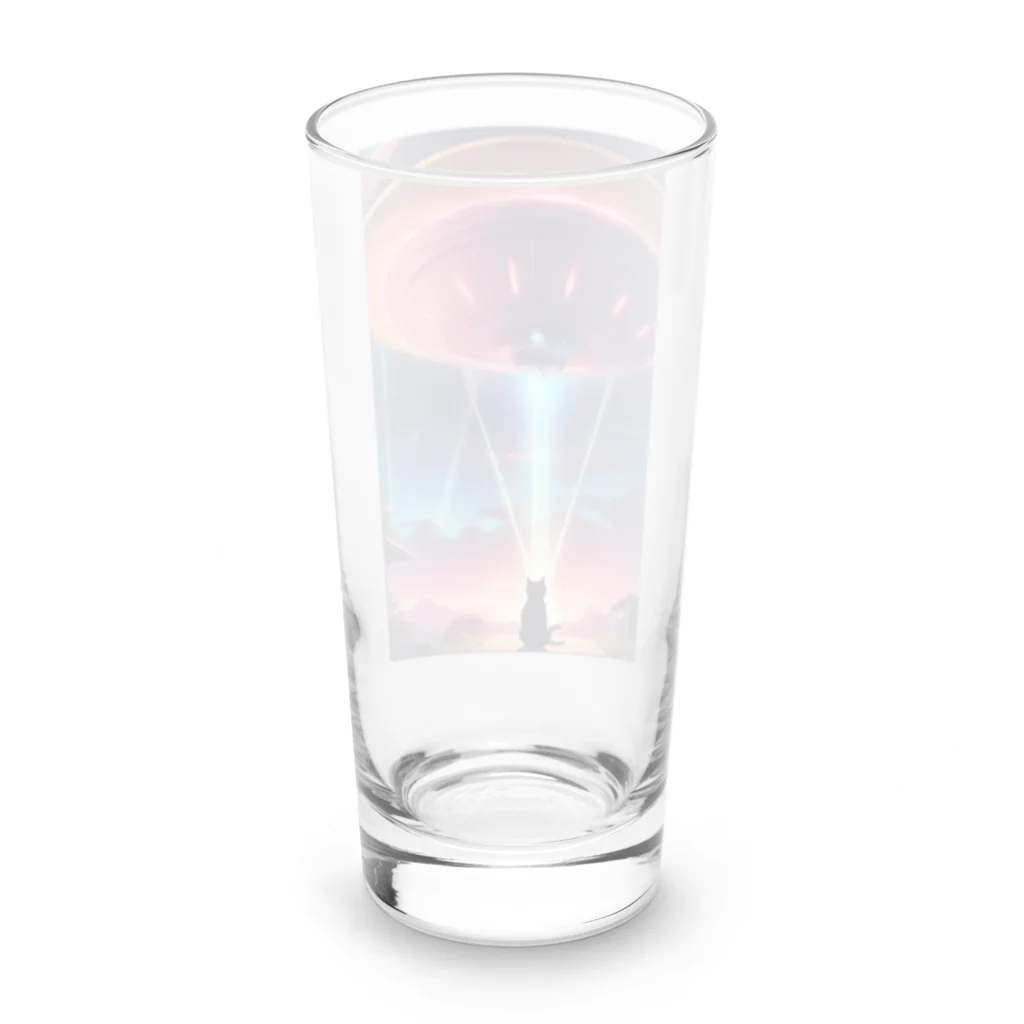 ParadigmStar　パラダイムスターのUFOに遭遇!? 不思議な猫のキャトルミューティレーション！👽🐱✨ Long Sized Water Glass :back