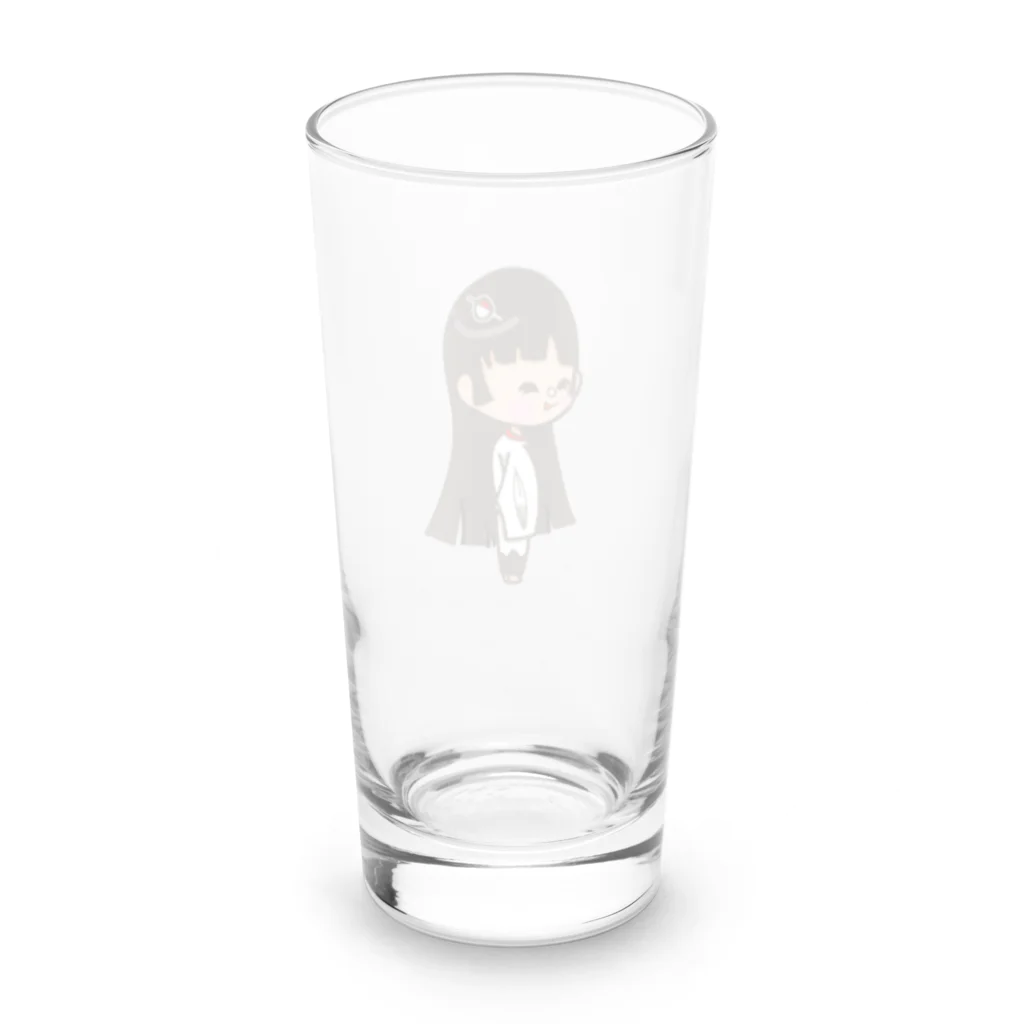 ゆーちゃんのおえかきの鶴の恩返し(鶴ちゃん) Long Sized Water Glass :back