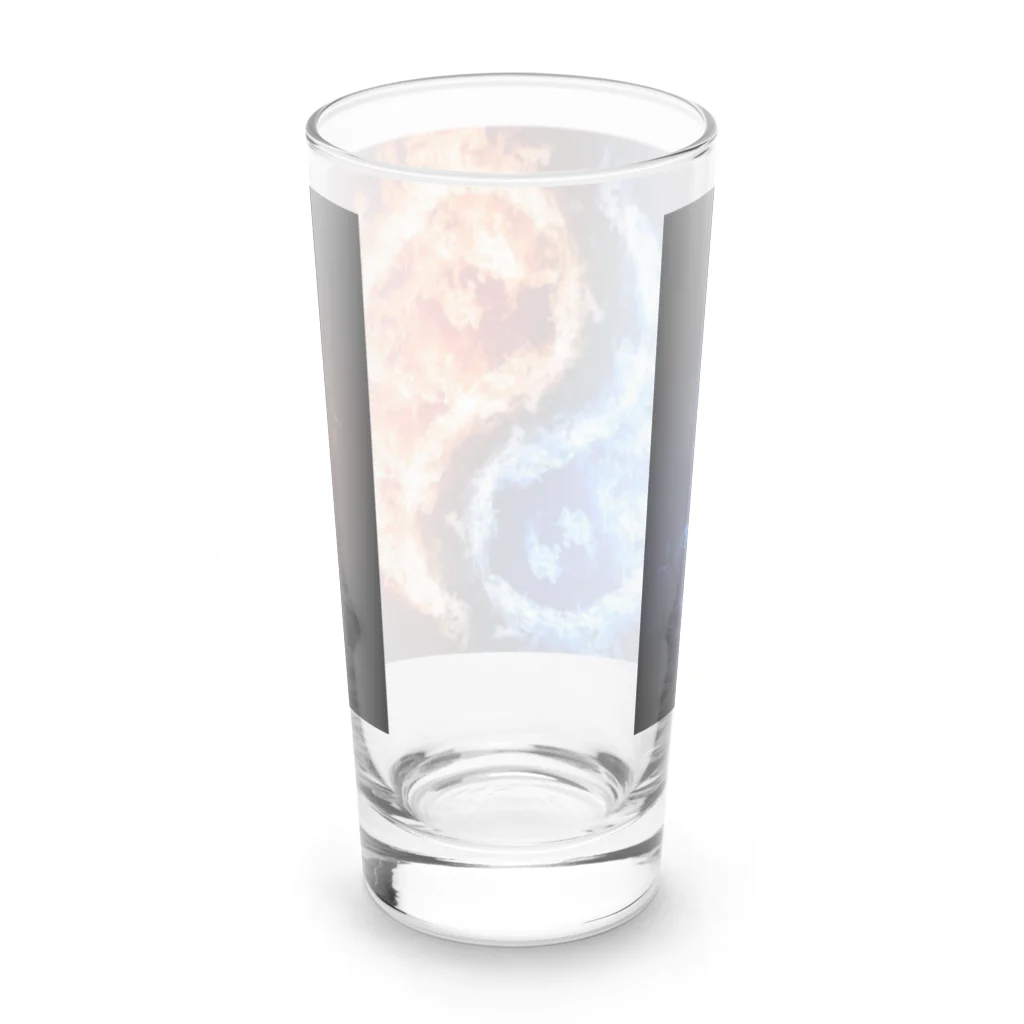 Superherooの氷と炎が追いかけあう Long Sized Water Glass :back