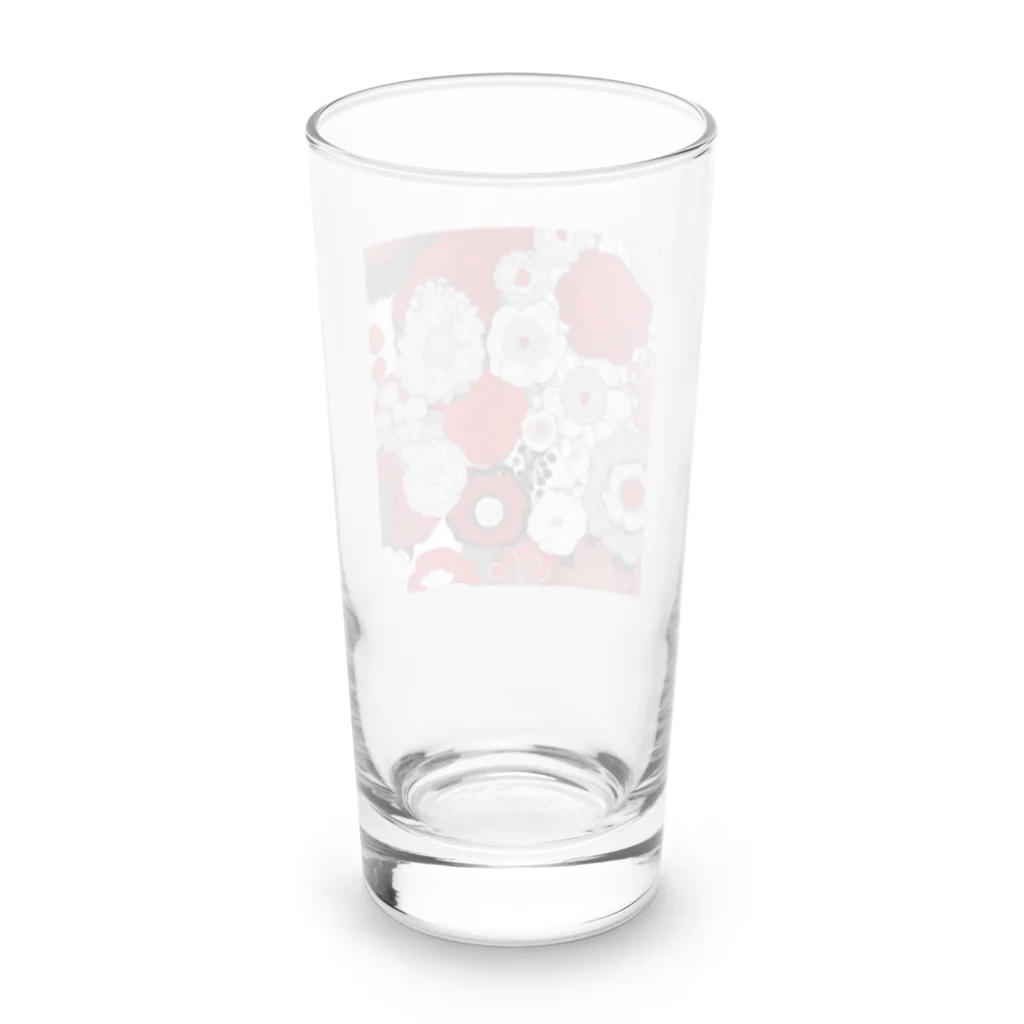 saqui.comの赤ベースの北欧デザイン Long Sized Water Glass :back