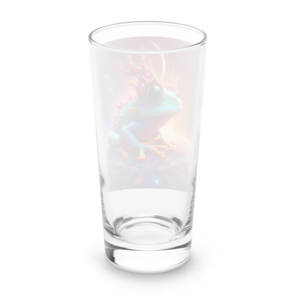 ilovefrogの宇宙の中に浮かぶベルツノガエル Long Sized Water Glass :back