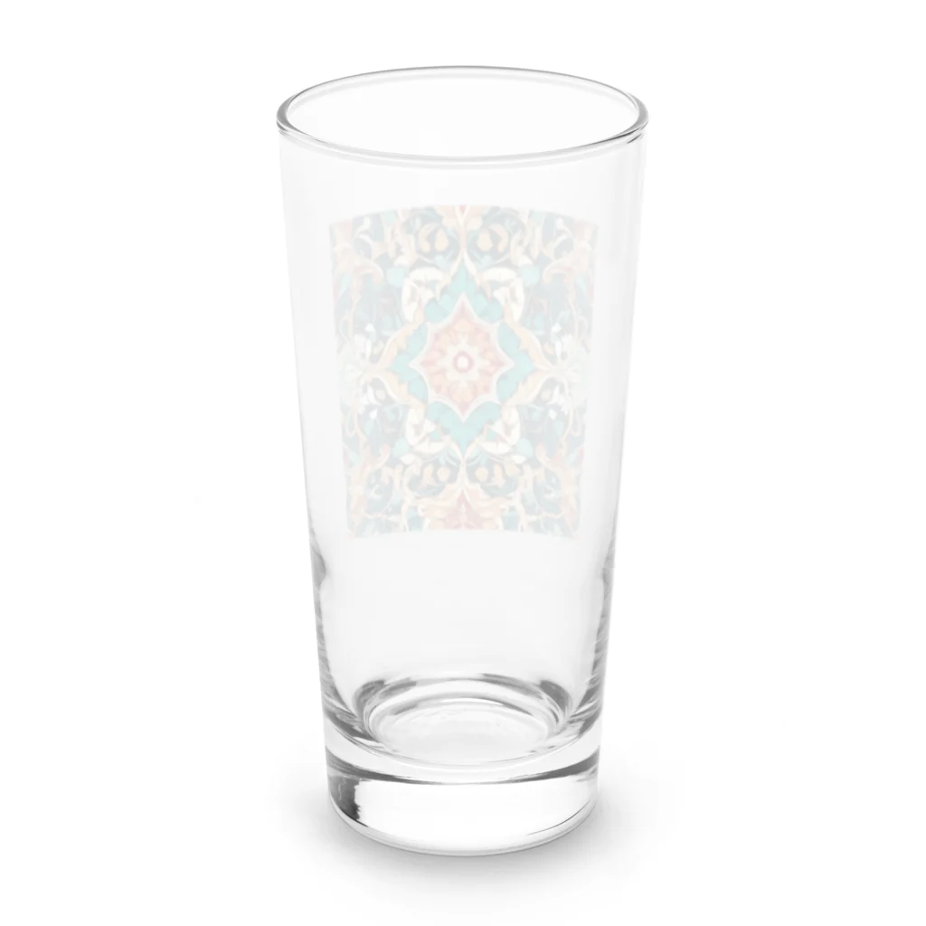 saqui.comのブルーのアラベスク Long Sized Water Glass :back