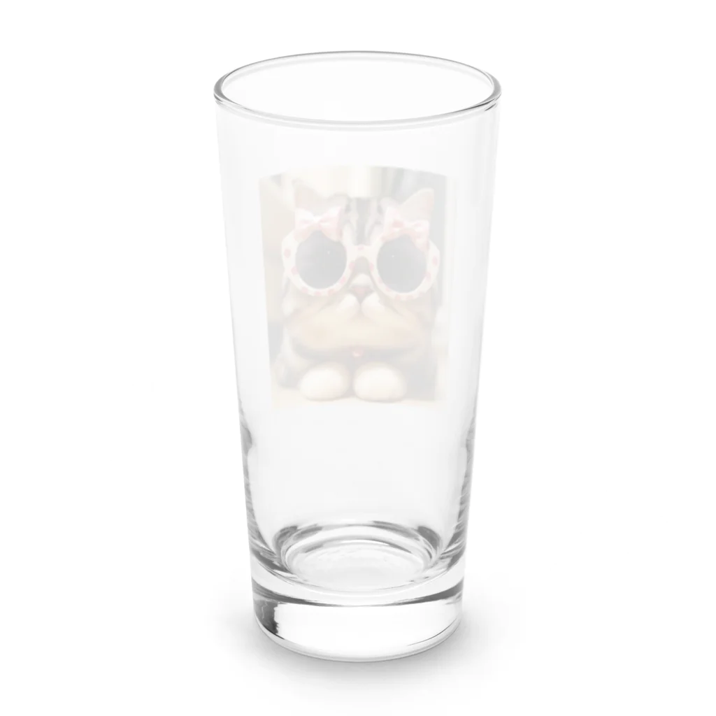 BinaryStoreのスタイリッシュな猫ちゃん Long Sized Water Glass :back