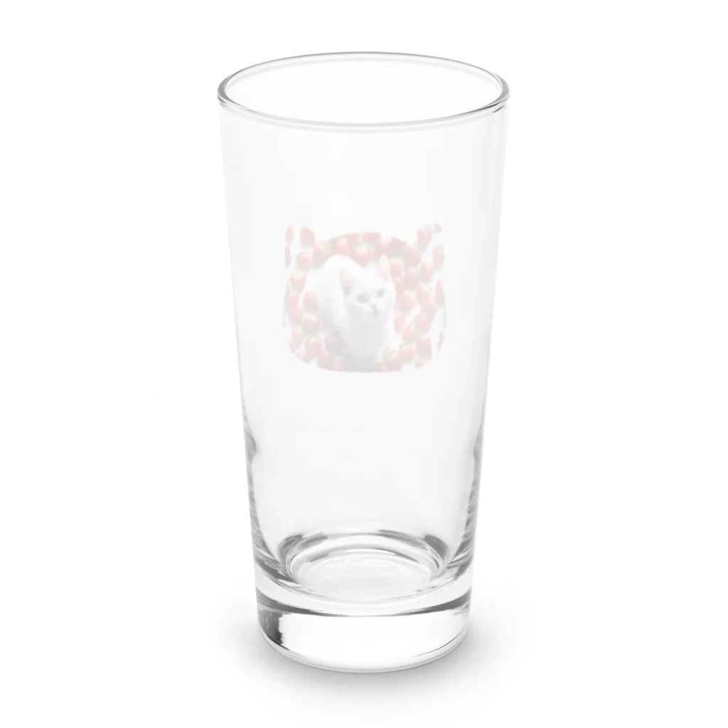 kiryu-mai創造設計のいちごねこ Long Sized Water Glass :back