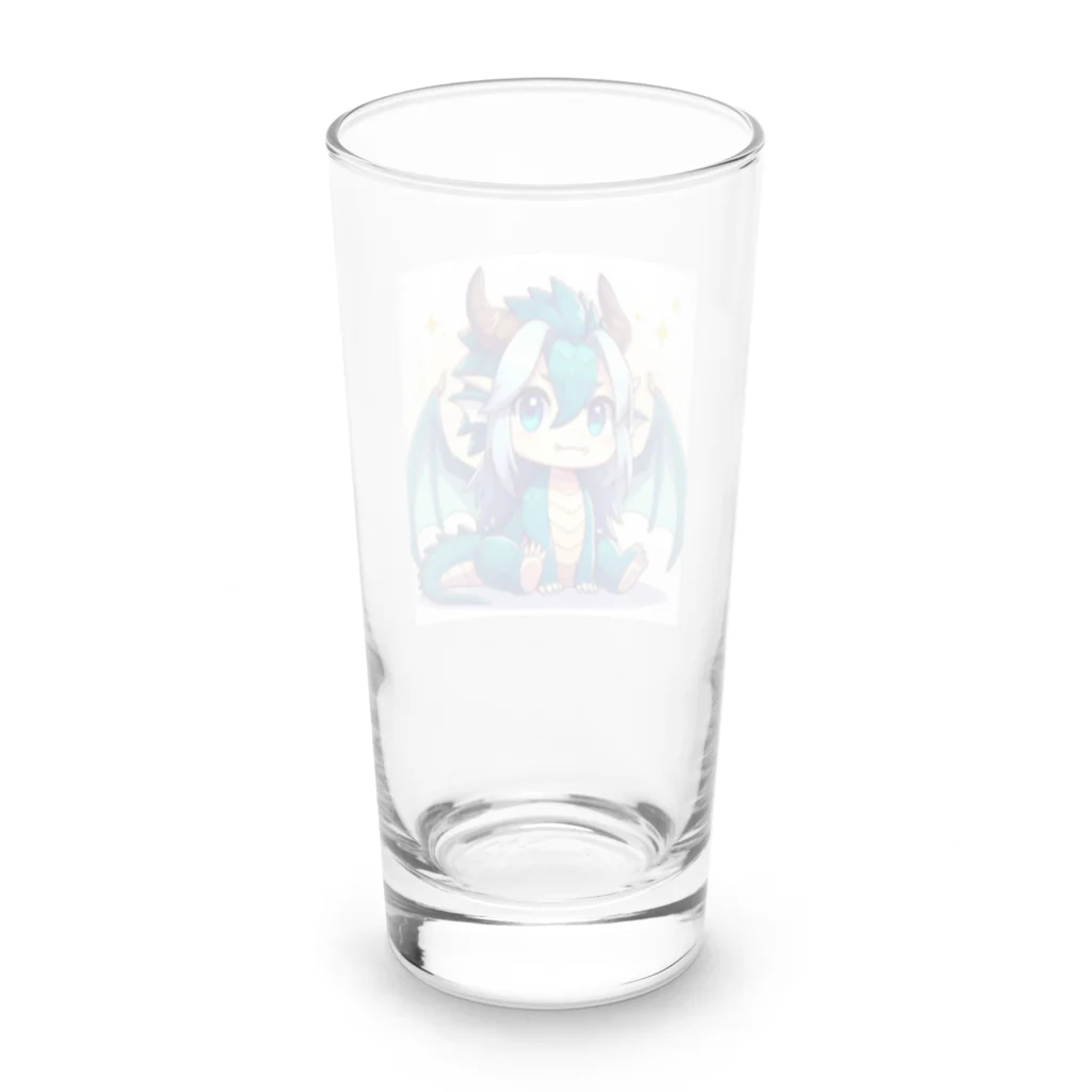 可愛らしいドラゴンのイラストグッズ店の可愛らしいドラゴンマスコット Long Sized Water Glass :back