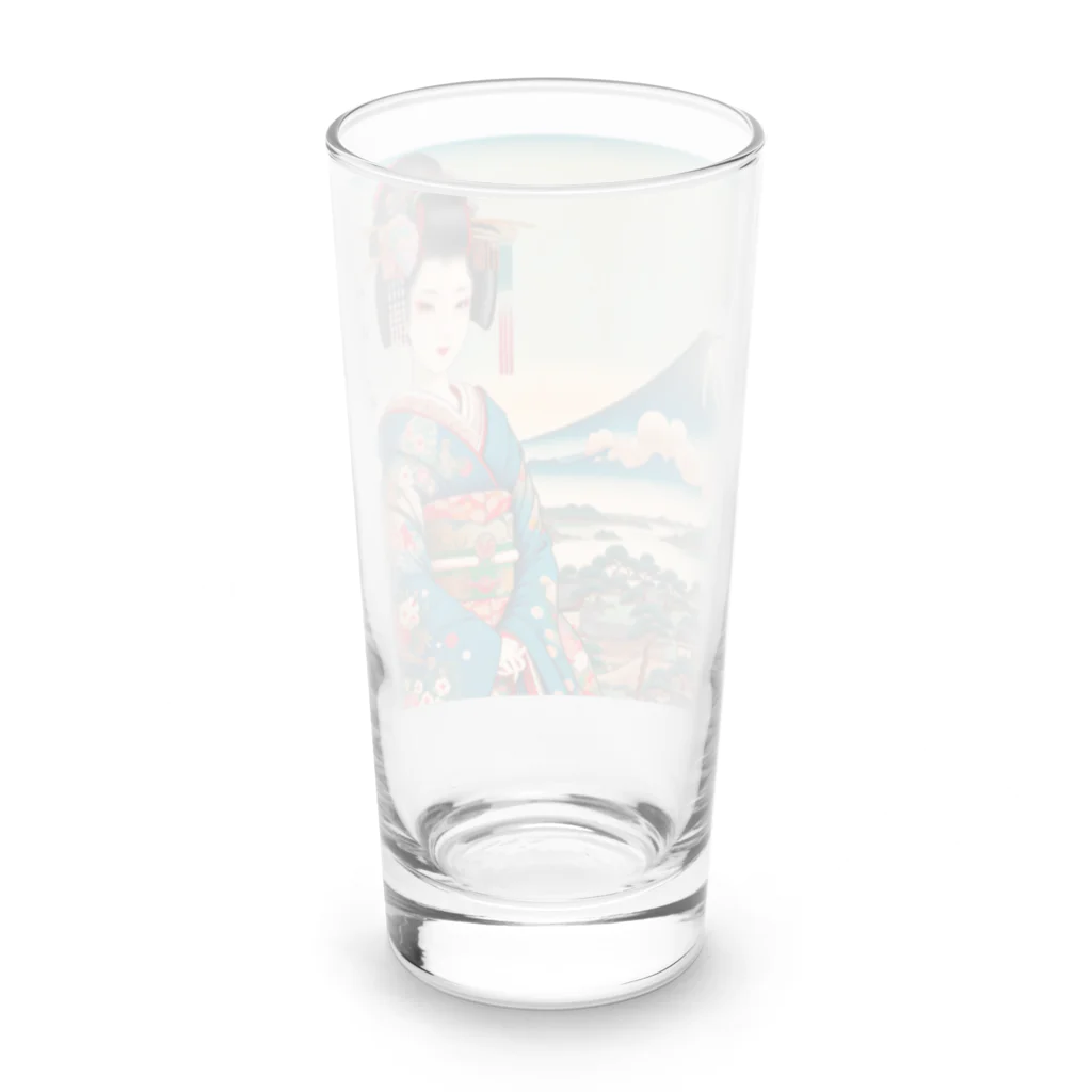 manyou-lab_Ukiyo-eの浮世絵 美人画 Ukiyoe beauty painting [UB-DL-SR001-0005] Long Sized Water Glass :back