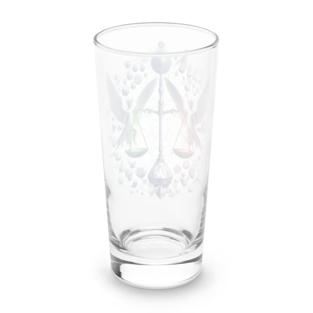 3匹の黒猫 ショップの審判の天秤 Long Sized Water Glass :back