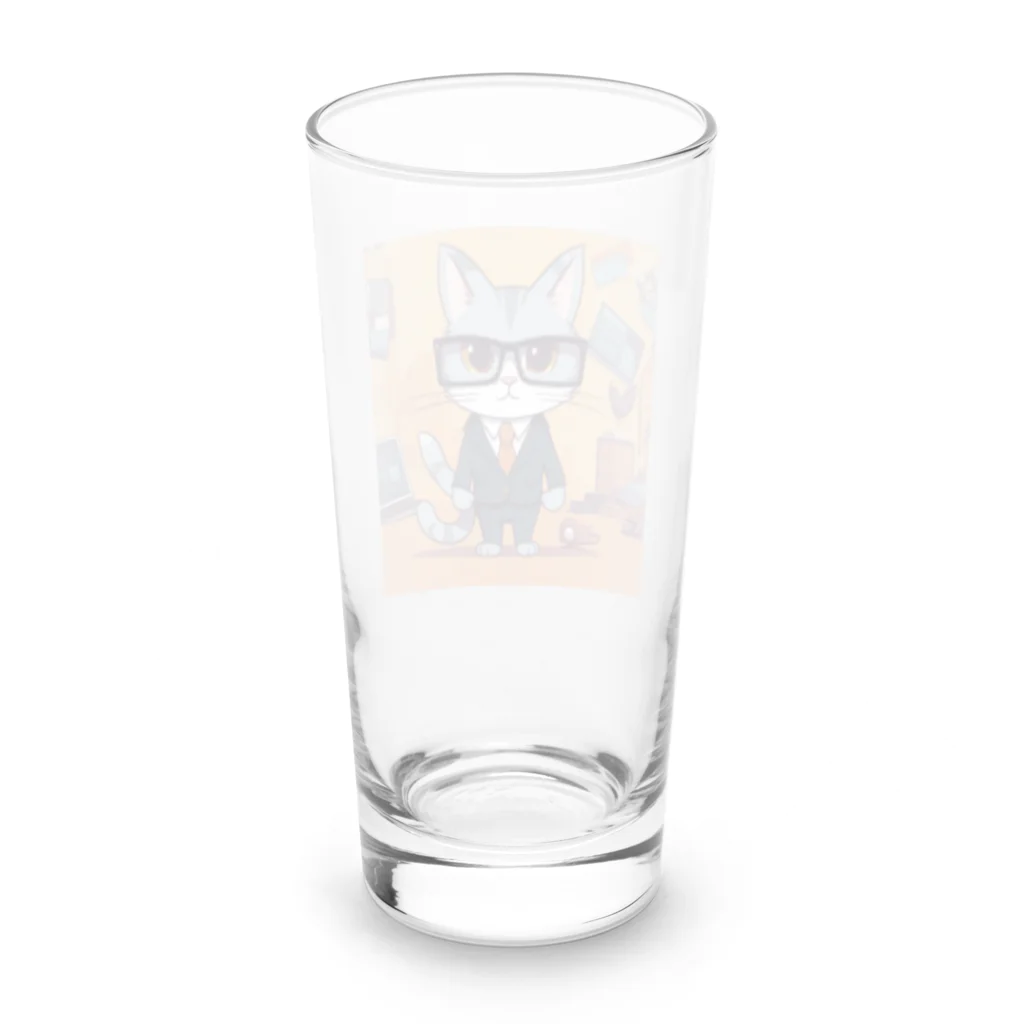 アニマルセラピーのキャット・イン・スーツ Long Sized Water Glass :back