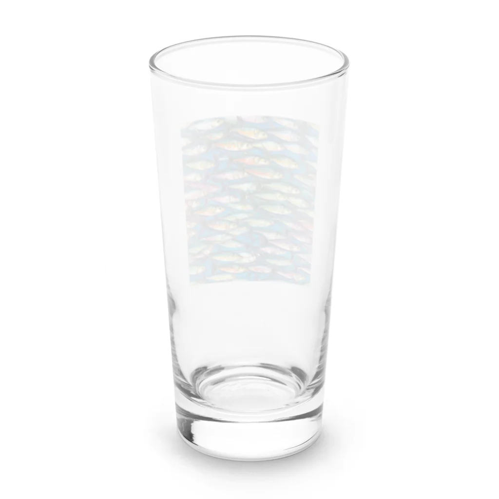 たまねぎの泳ぐ鯖の大群が一斉に姿を現しています。 Long Sized Water Glass :back