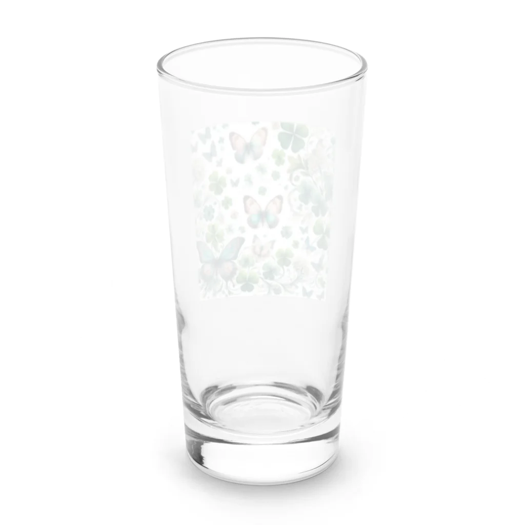 Lovers-chapelの四葉のクローバー Long Sized Water Glass :back