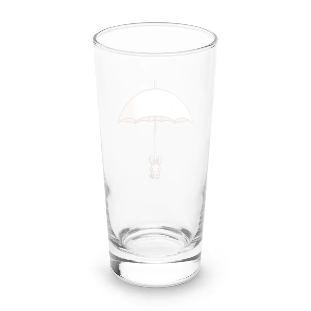 白傘ユメのかわいいウサギ傘のグッズ Long Sized Water Glass :back