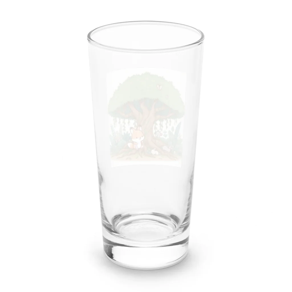 星パンダショップのガジュマルとキツネと森の仲間たち Long Sized Water Glass :back