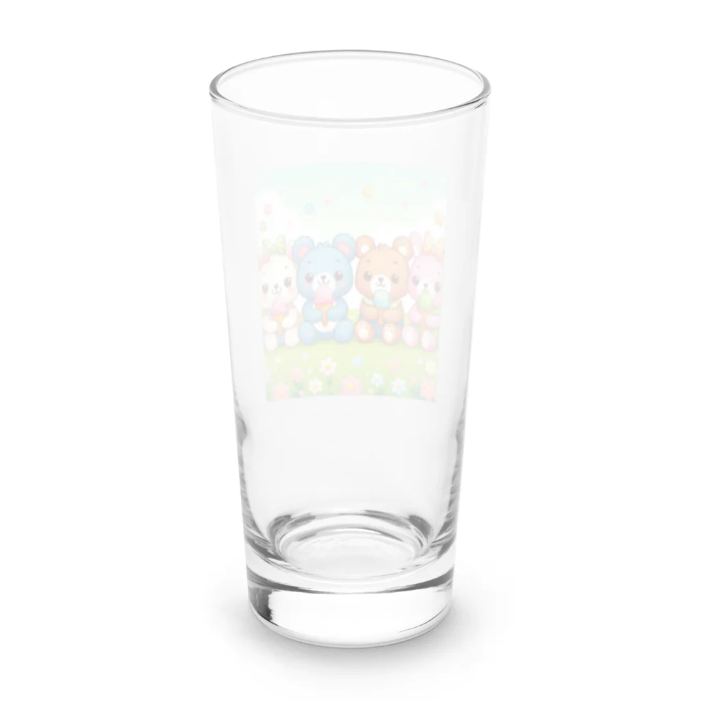 mitusan777の可愛いクマ４姉妹 Long Sized Water Glass :back