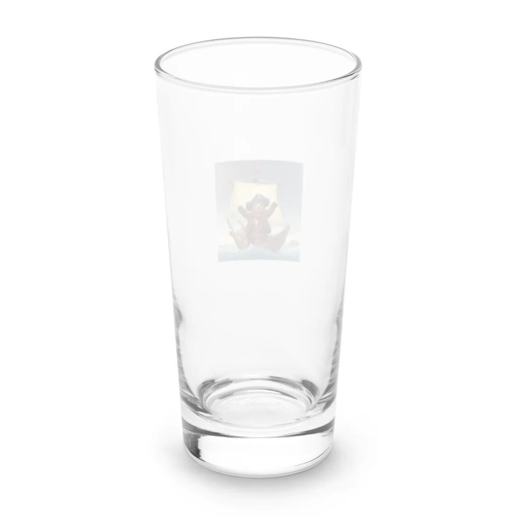 にんにんにんじゃの熊海賊 Long Sized Water Glass :back