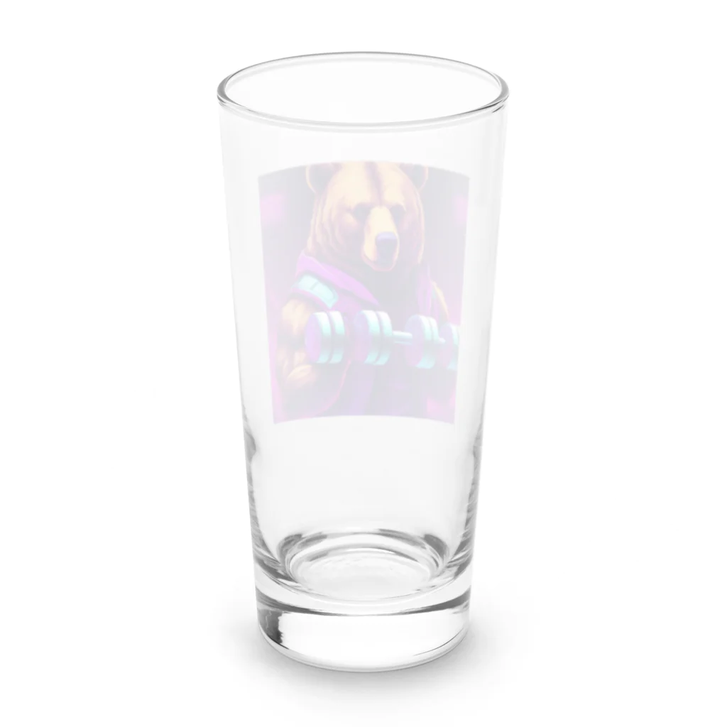 white-Stoneのフィットネスベア Long Sized Water Glass :back