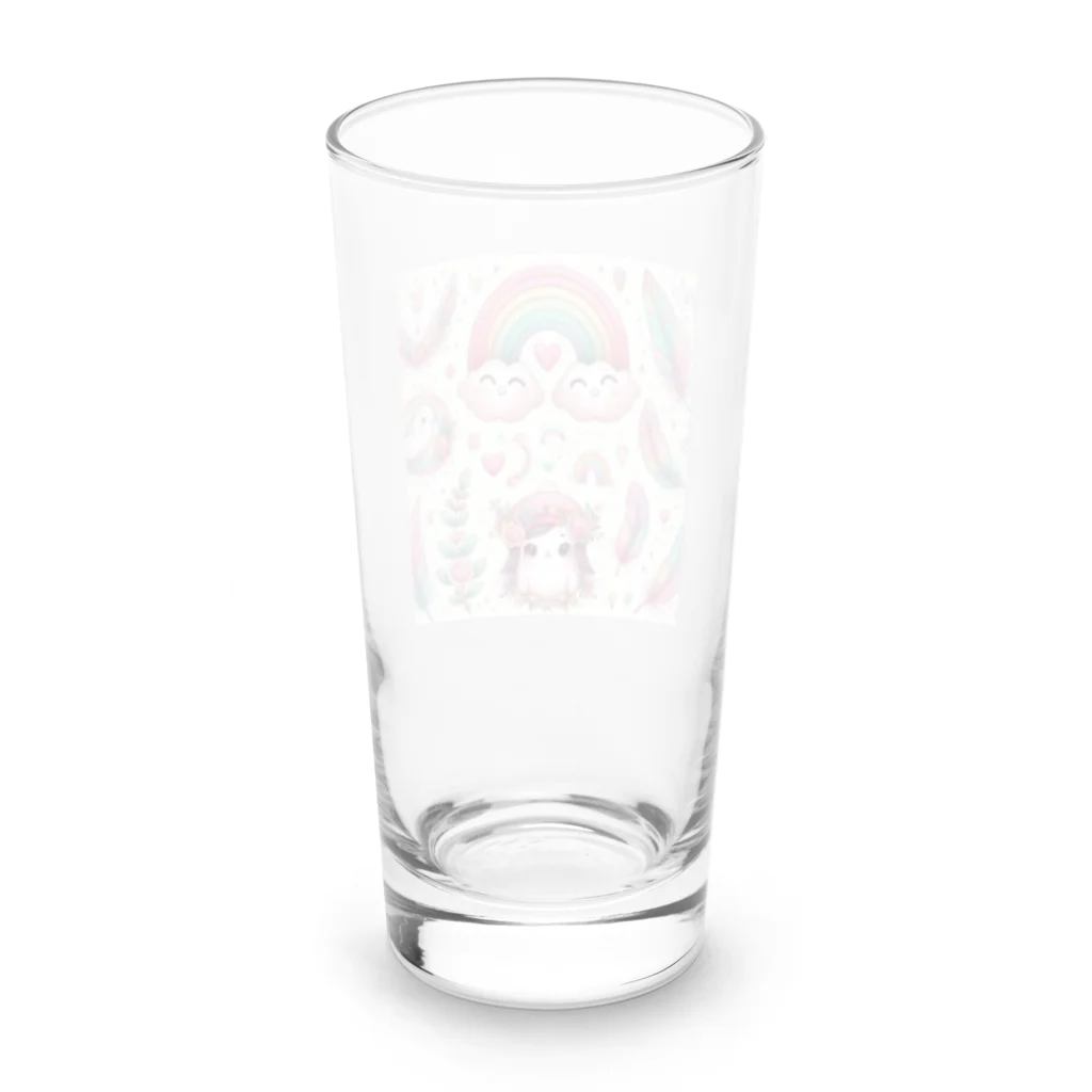 safarin001の羽と虹のファンタジー Long Sized Water Glass :back