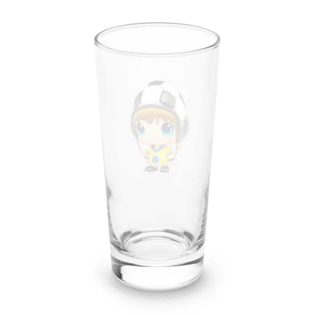 ぱんだまんのサッカー大好き！ Long Sized Water Glass :back