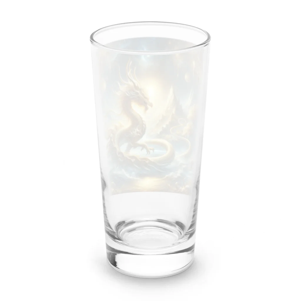 オウゲンとマーケットの金色の龍 Long Sized Water Glass :back