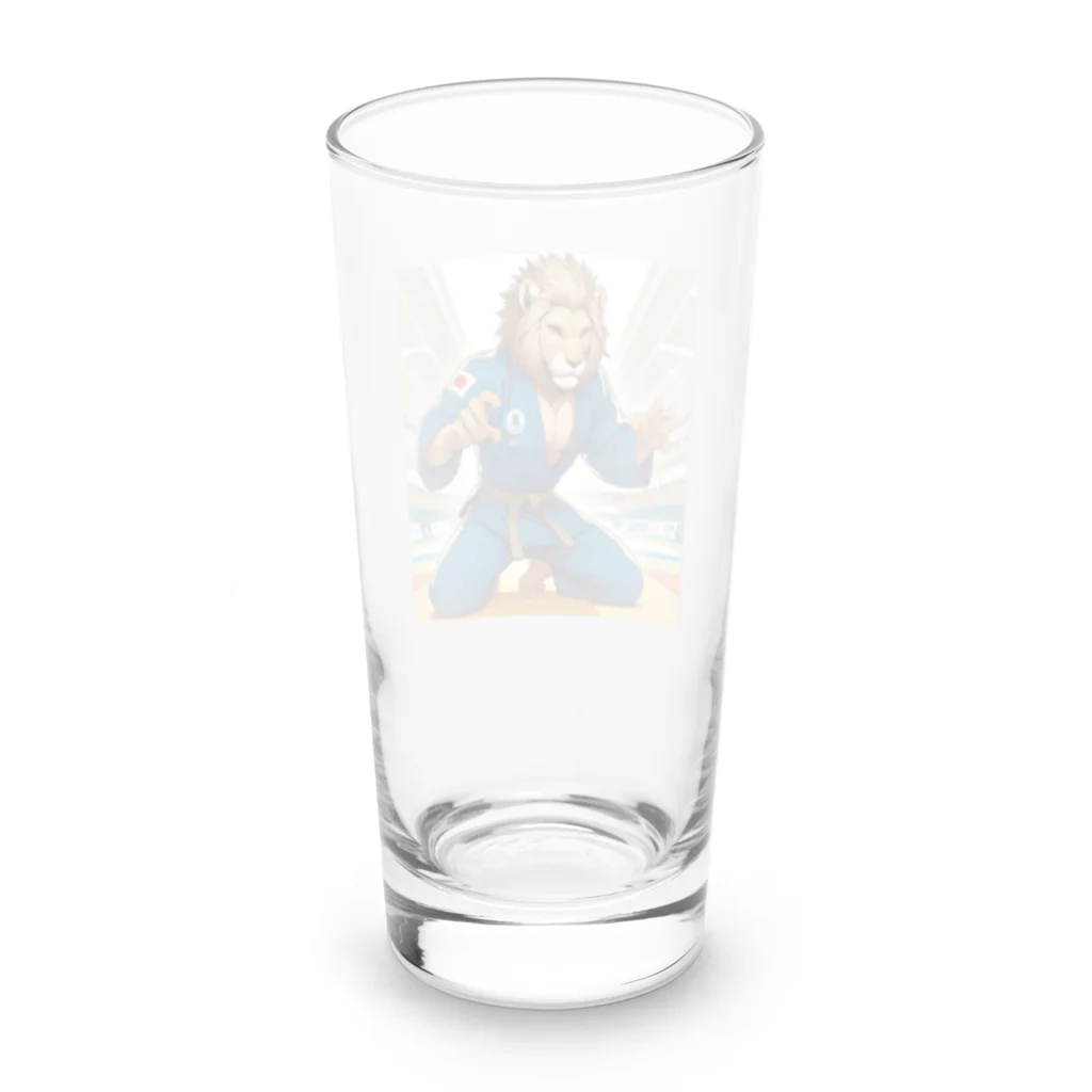 GANZのライオン柔道師範 Long Sized Water Glass :back