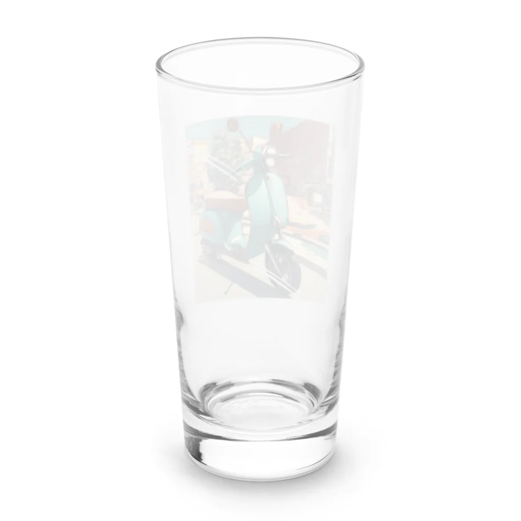 d-cuteのスクーターでお出かけしよう Long Sized Water Glass :back