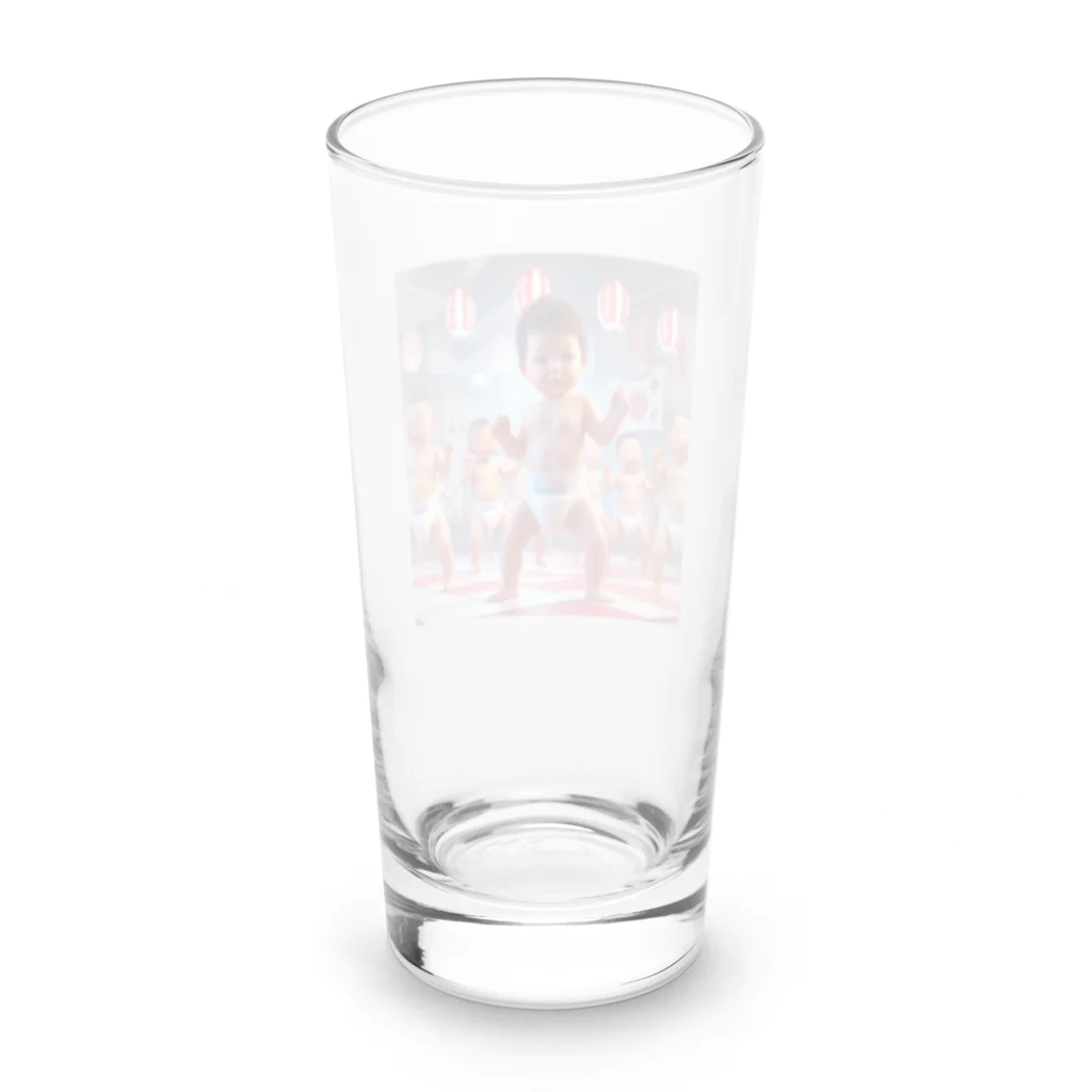 taka-kamikazeのダンシング赤ちゃん Long Sized Water Glass :back