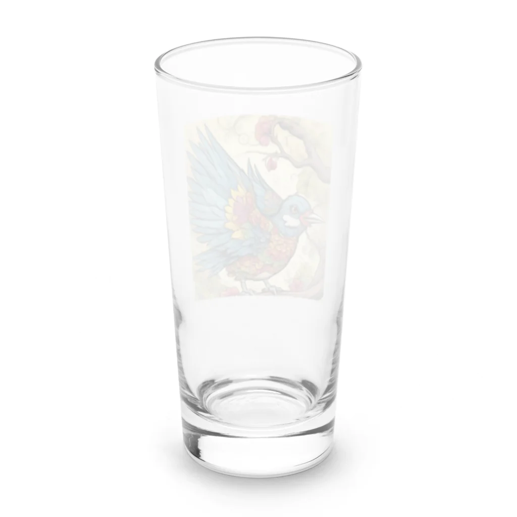 yuru☆yuruのグルグルなカッコウ Long Sized Water Glass :back