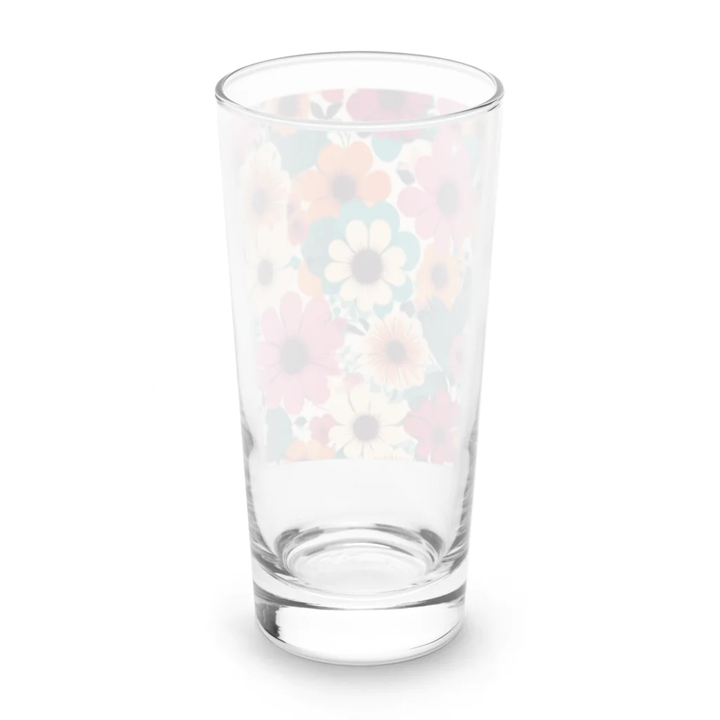 NATSUMAKITSUNEの北欧風　花柄　マリメッコ風 Long Sized Water Glass :back