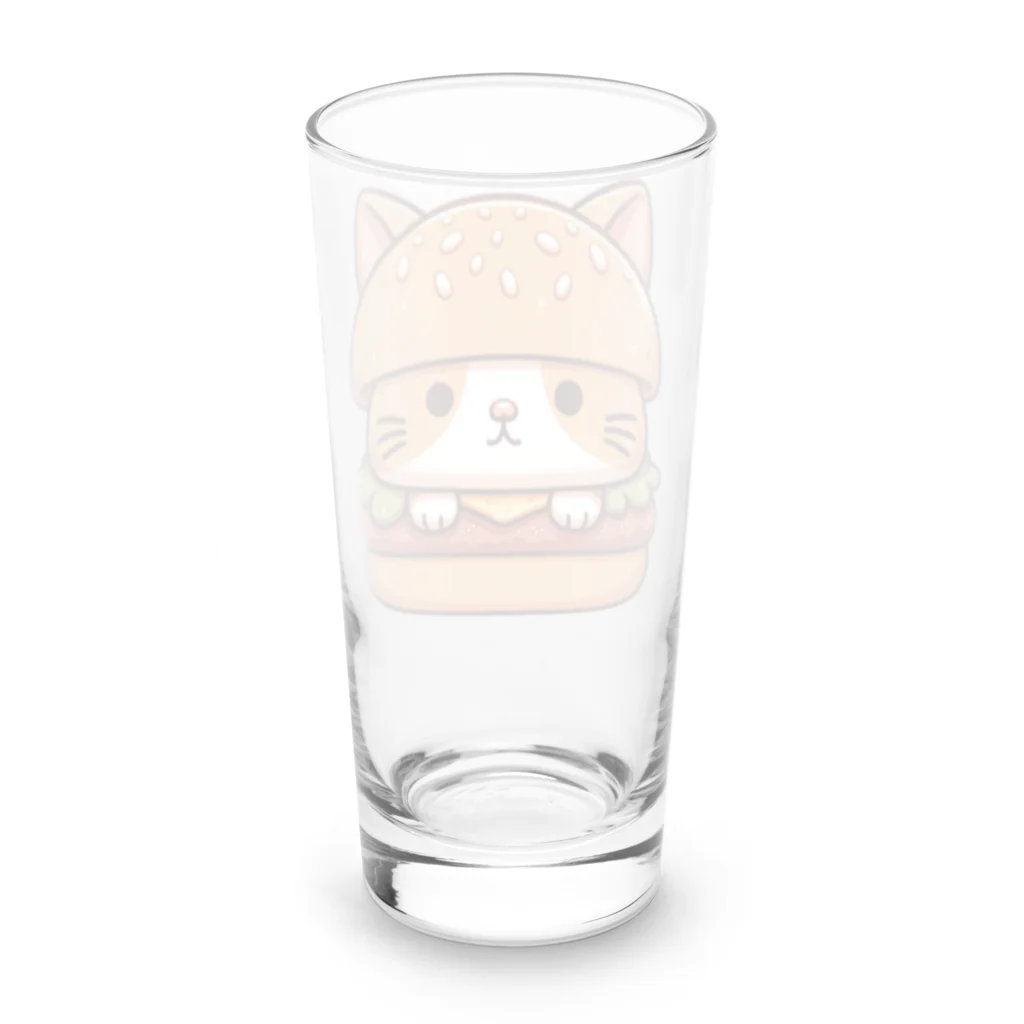 ゆるきゃら製作所の猫バーガー Long Sized Water Glass :back