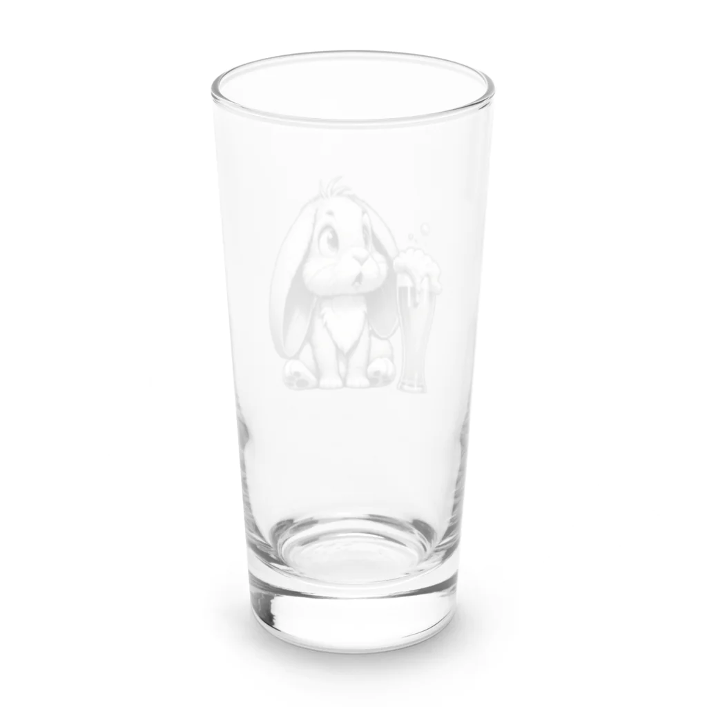 bottaの可愛いウサギ(垂れ耳ビール) Long Sized Water Glass :back