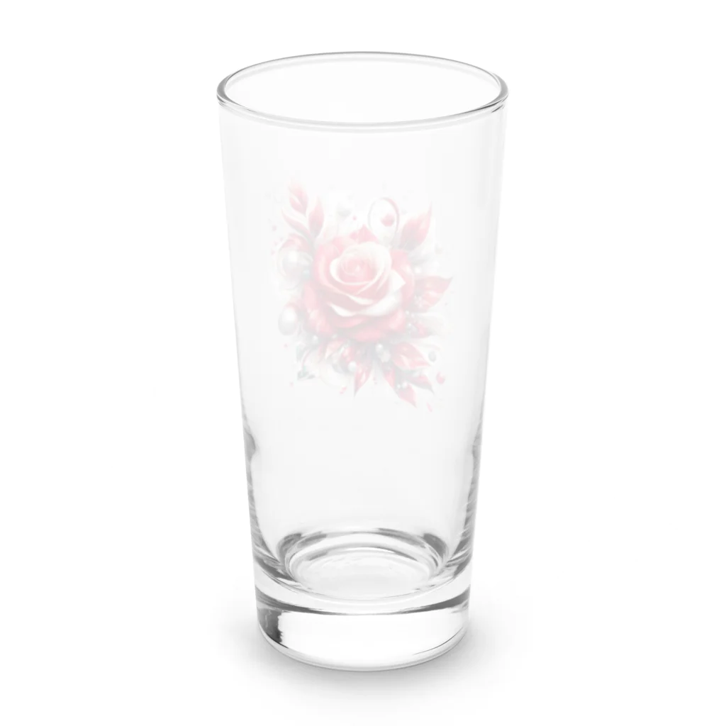 レベルUPのバラ×パール Long Sized Water Glass :back