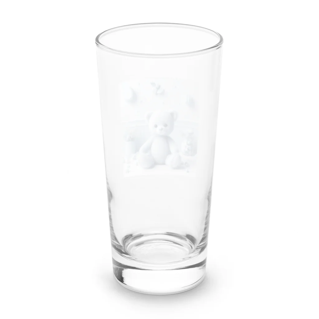 アルのSWEET DREAMSの青いテディベア Long Sized Water Glass :back