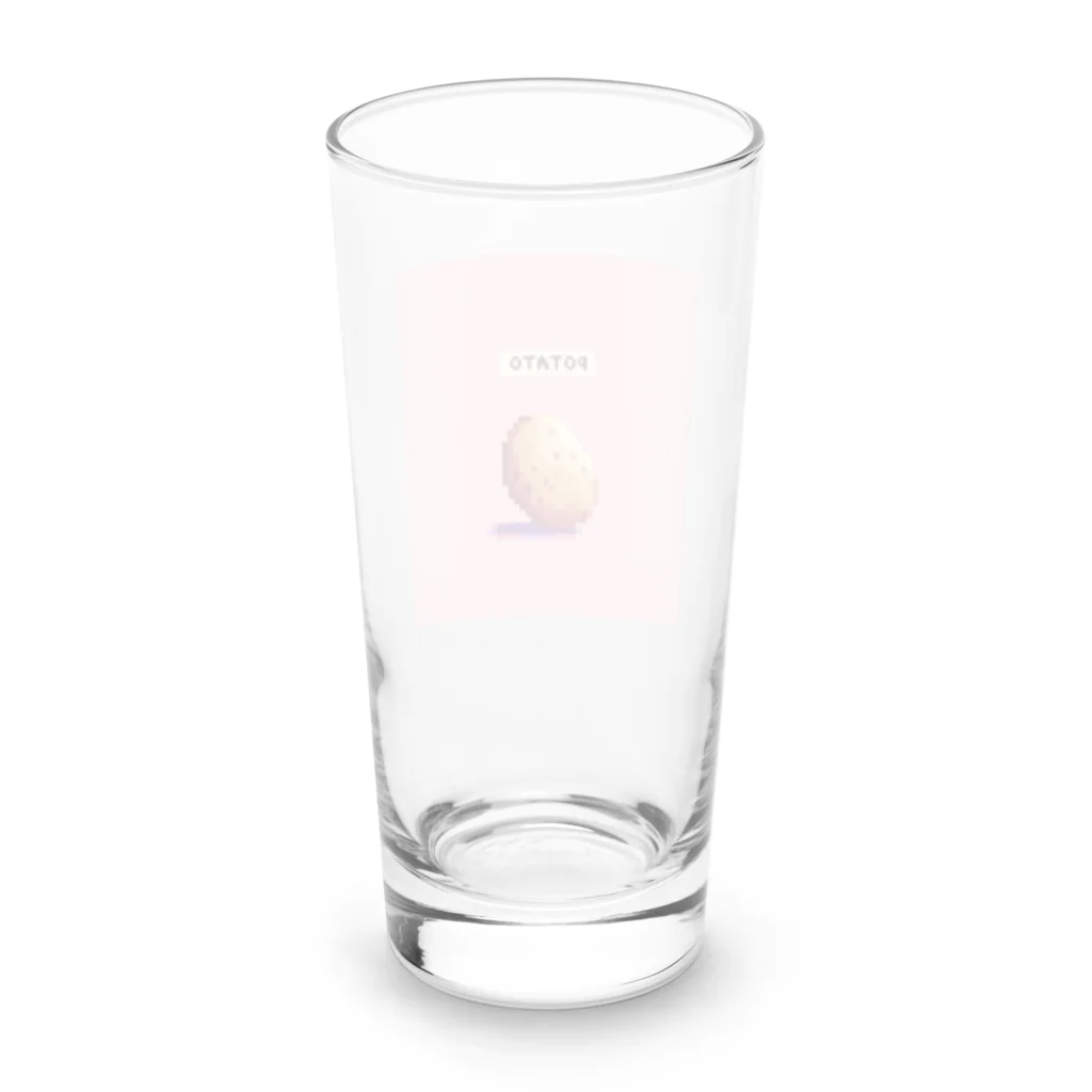 ドット絵調理器具のドット絵「じゃがいも」 Long Sized Water Glass :back