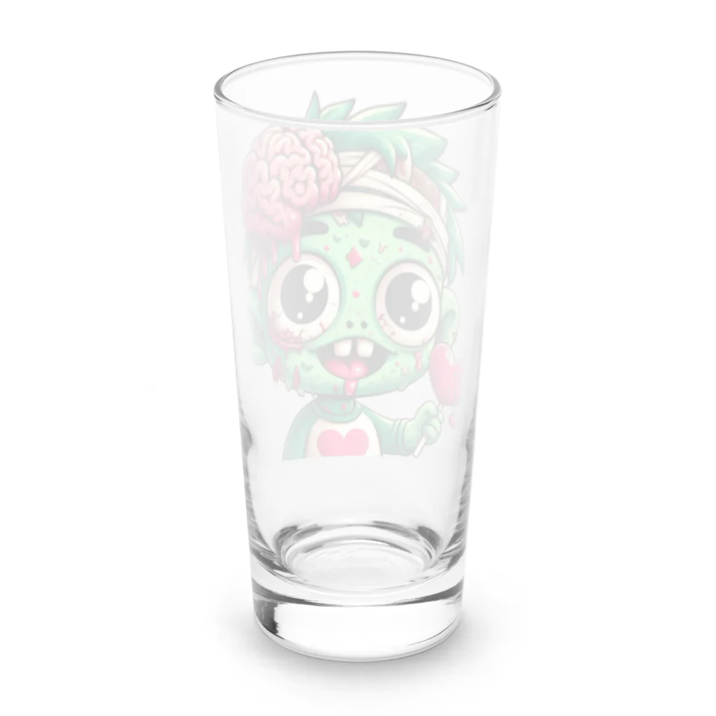 ピクセルパレットのゾンビちゃん Long Sized Water Glass :back