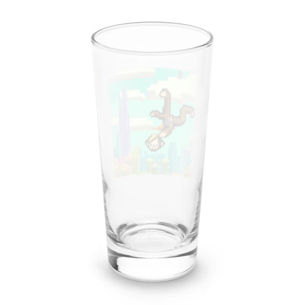 yuhi04のスカイダイビングの冒険猿 Long Sized Water Glass :back