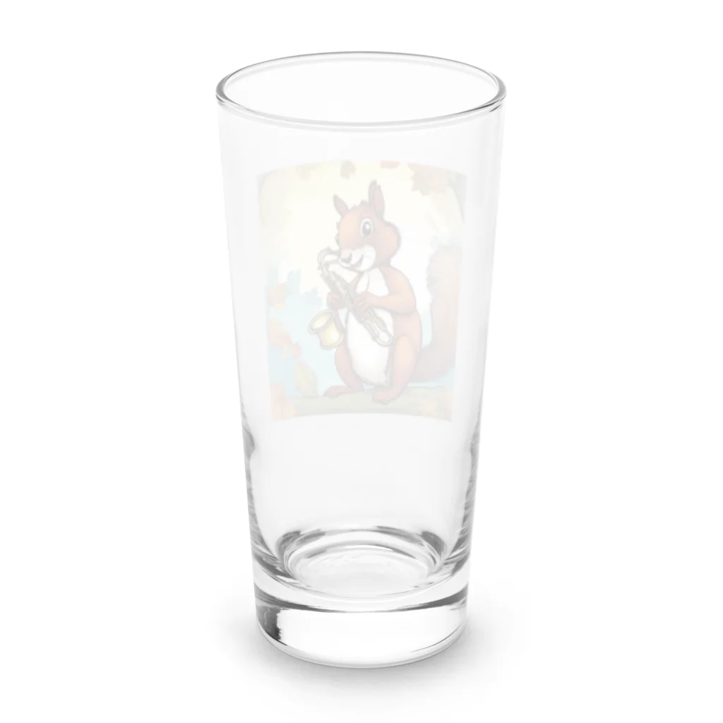 mari0909のリスがサックスを Long Sized Water Glass :back