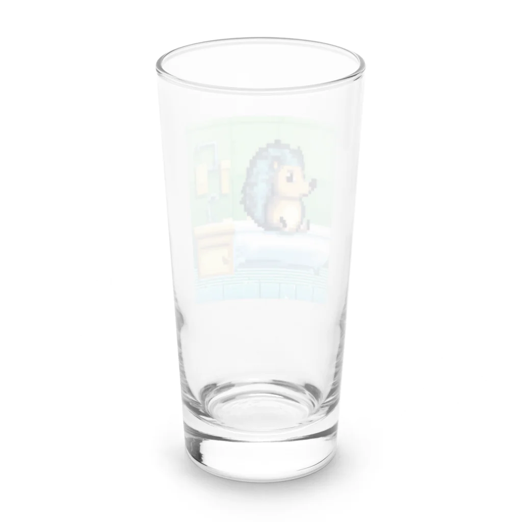 yu-tata-yuのお風呂に入るハリネズミ Long Sized Water Glass :back