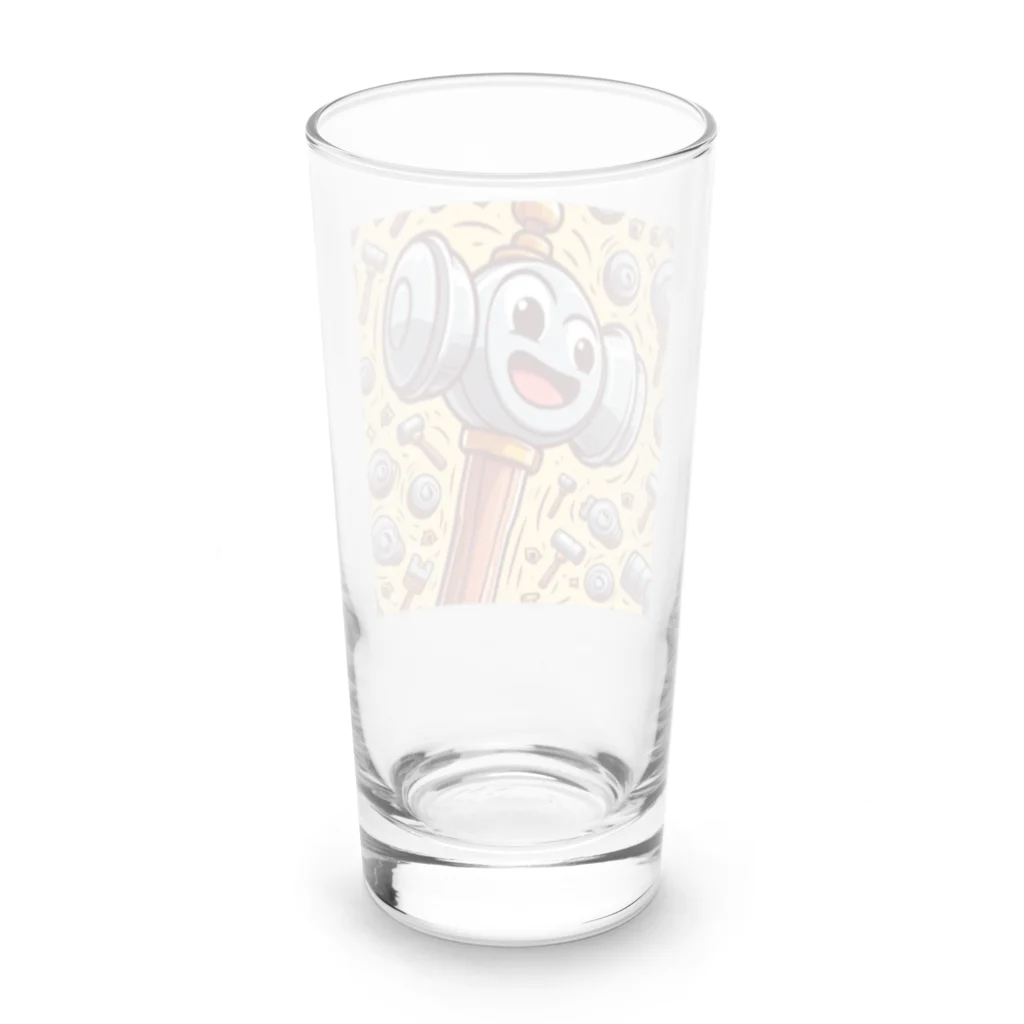 gorimakesの大工シリーズハンマーくん Long Sized Water Glass :back