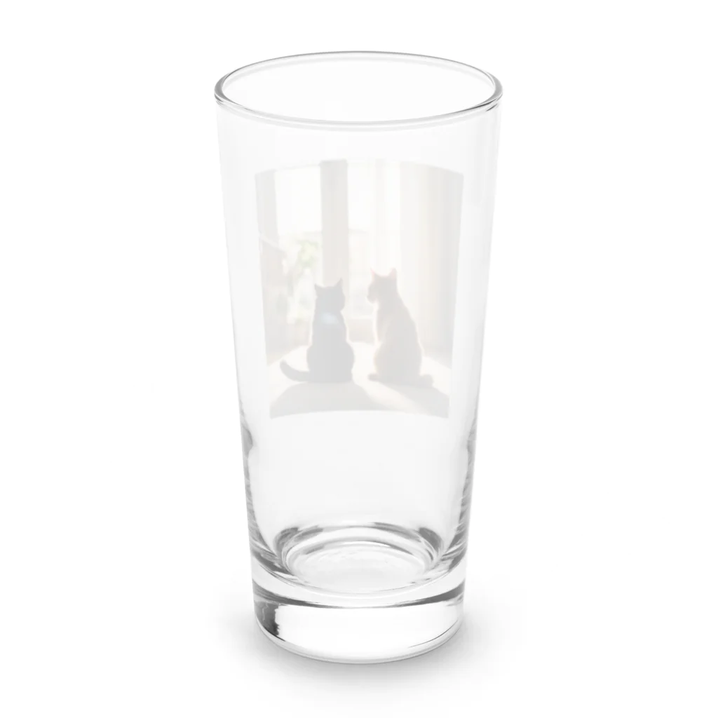 mamycatの二匹のキャット Long Sized Water Glass :back