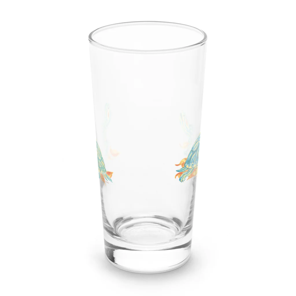 めろんぽっぷのお店だよの春を待つ アカミミガメ 小春日和 LG Long Sized Water Glass :back