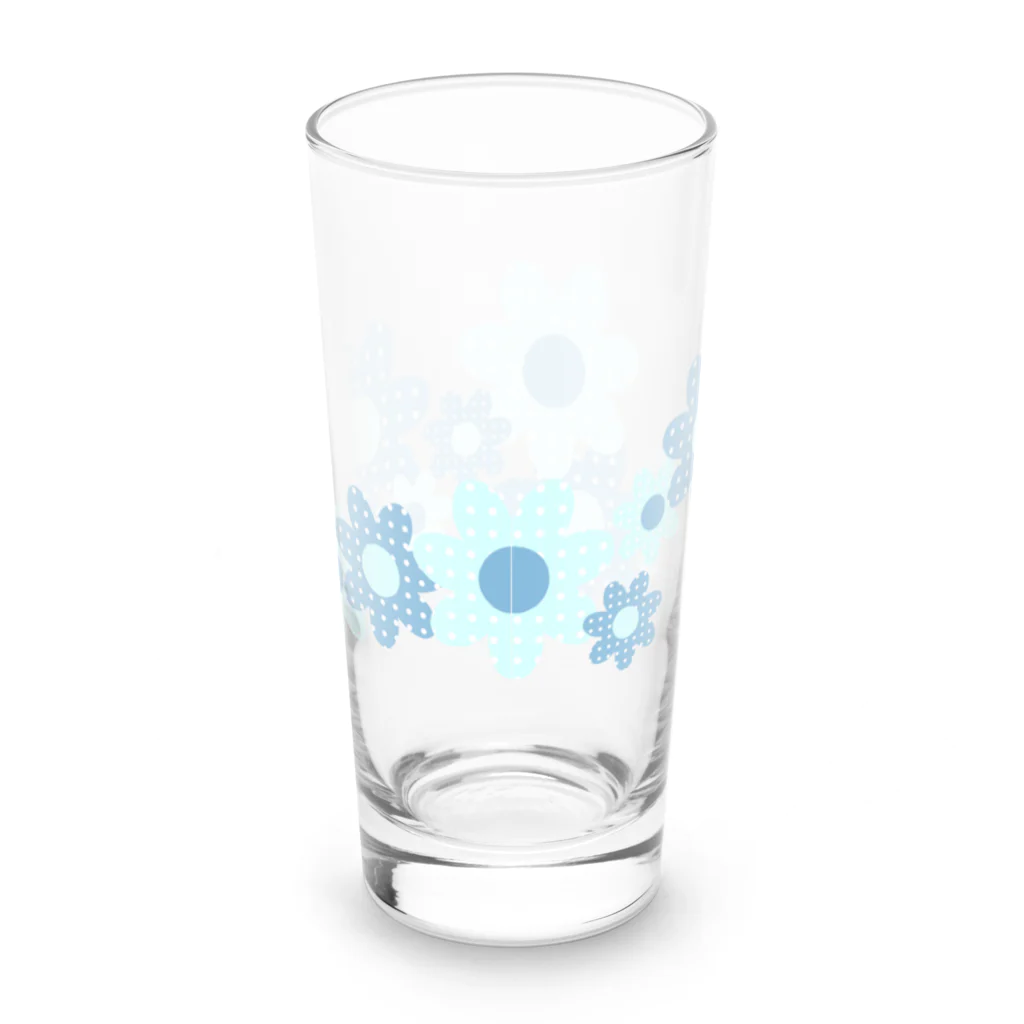 kazeou（風王）のレトロ風花(ドット)B透過 Long Sized Water Glass :back