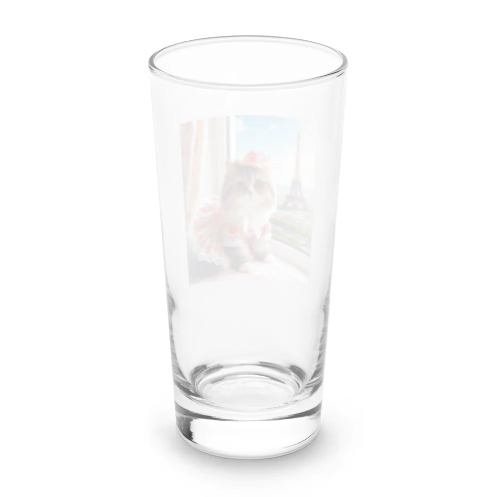 redpanda_pandaのおすまし猫ちゃん Long Sized Water Glass :back