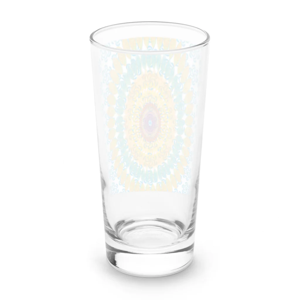 ロブ氏 イラストグッズ！の水辺に浮かぶひまわりの花 Long Sized Water Glass :back