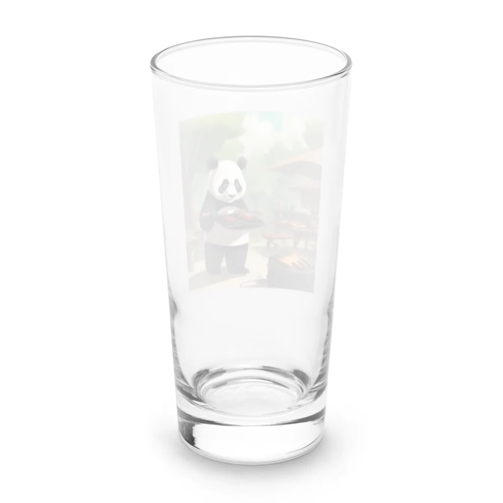 ycm02111968の「食欲をそそるパンダが食事を運びます！」 Long Sized Water Glass :back