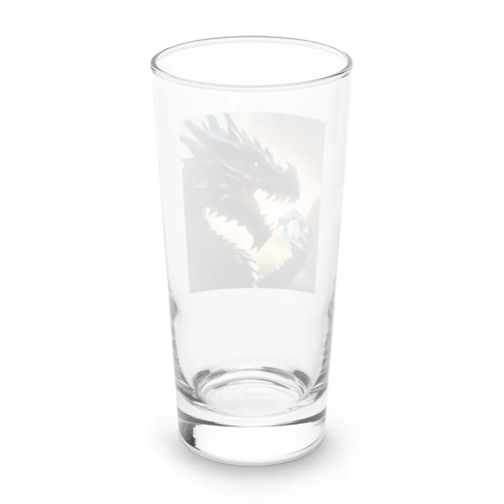 rian14の水晶を持って、輝いている龍 Long Sized Water Glass :back