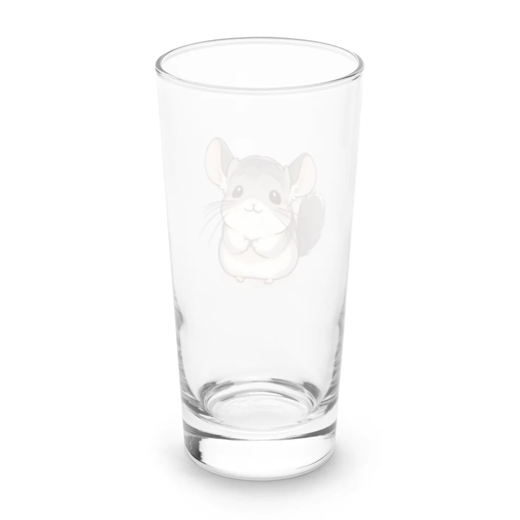 もふっとチンチラ🐭のおねだりチンチラ Long Sized Water Glass :back