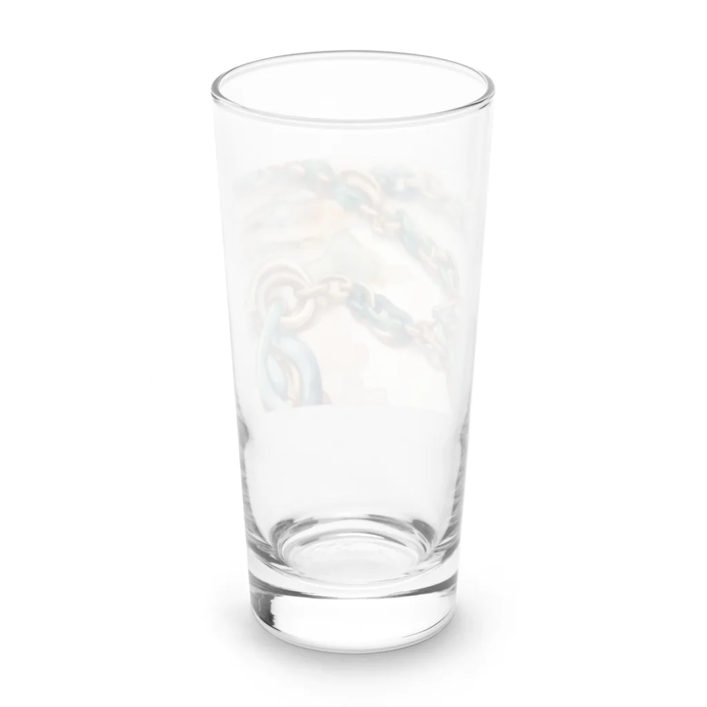 テフラんずのチェーンデザイン Long Sized Water Glass :back