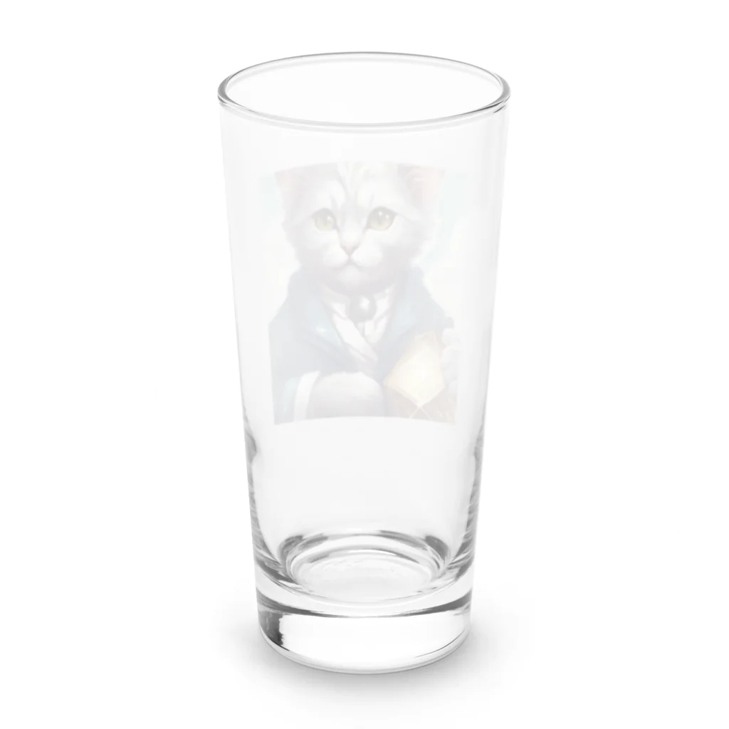 キャリーの紳士猫 Long Sized Water Glass :back