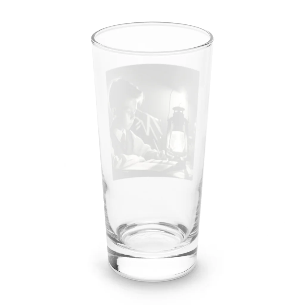 neko_inu_loveloveのstudy boy Long Sized Water Glass :back