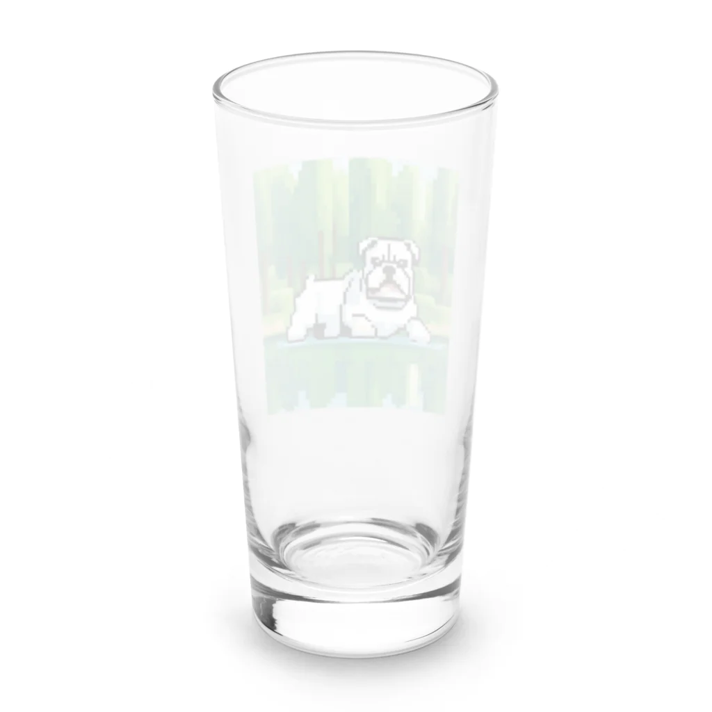 barisukaの水浴びをするブルドッグ Long Sized Water Glass :back