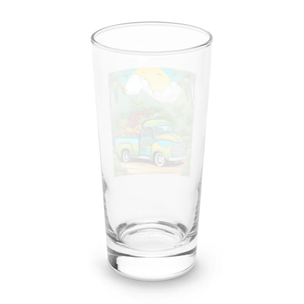 どうぶつやのハワイ　ピックアップトラック Long Sized Water Glass :back